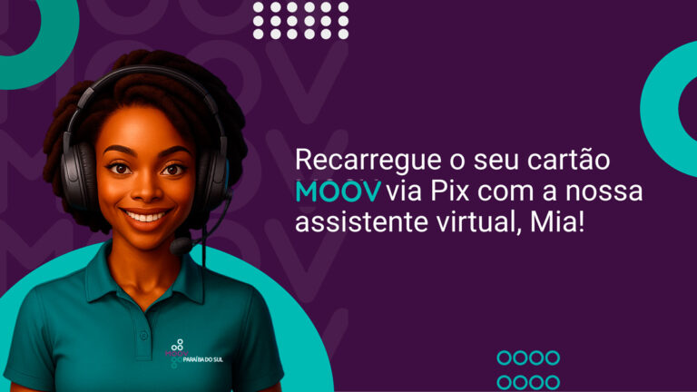 Recarregue o seu cartão via Pix com a nossa assistente virtual, Mia